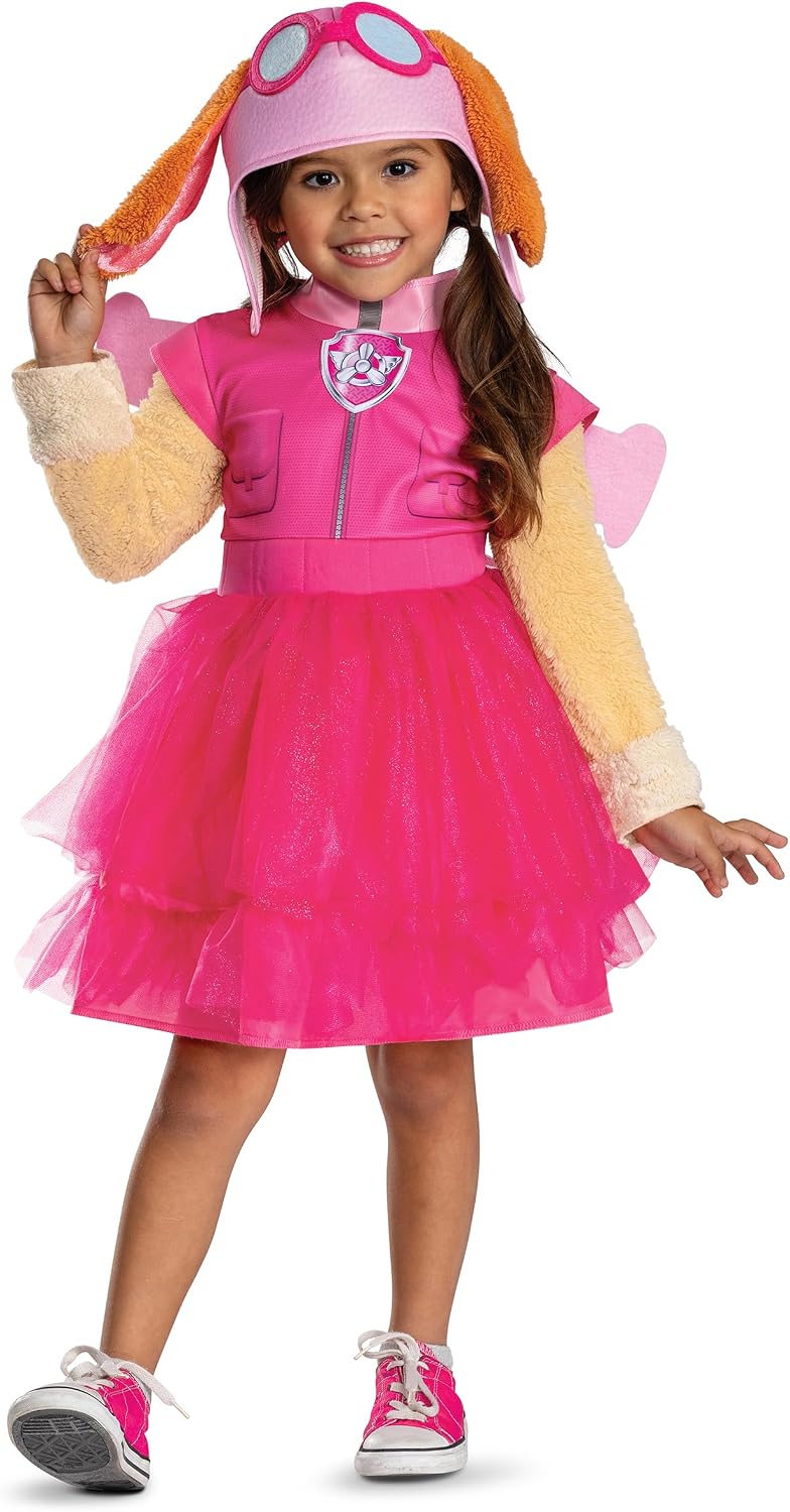 Paw Patrol Skye Tutu Costume, Official Paw Patrol Skye Toddler Costume with Headpiece and Wings