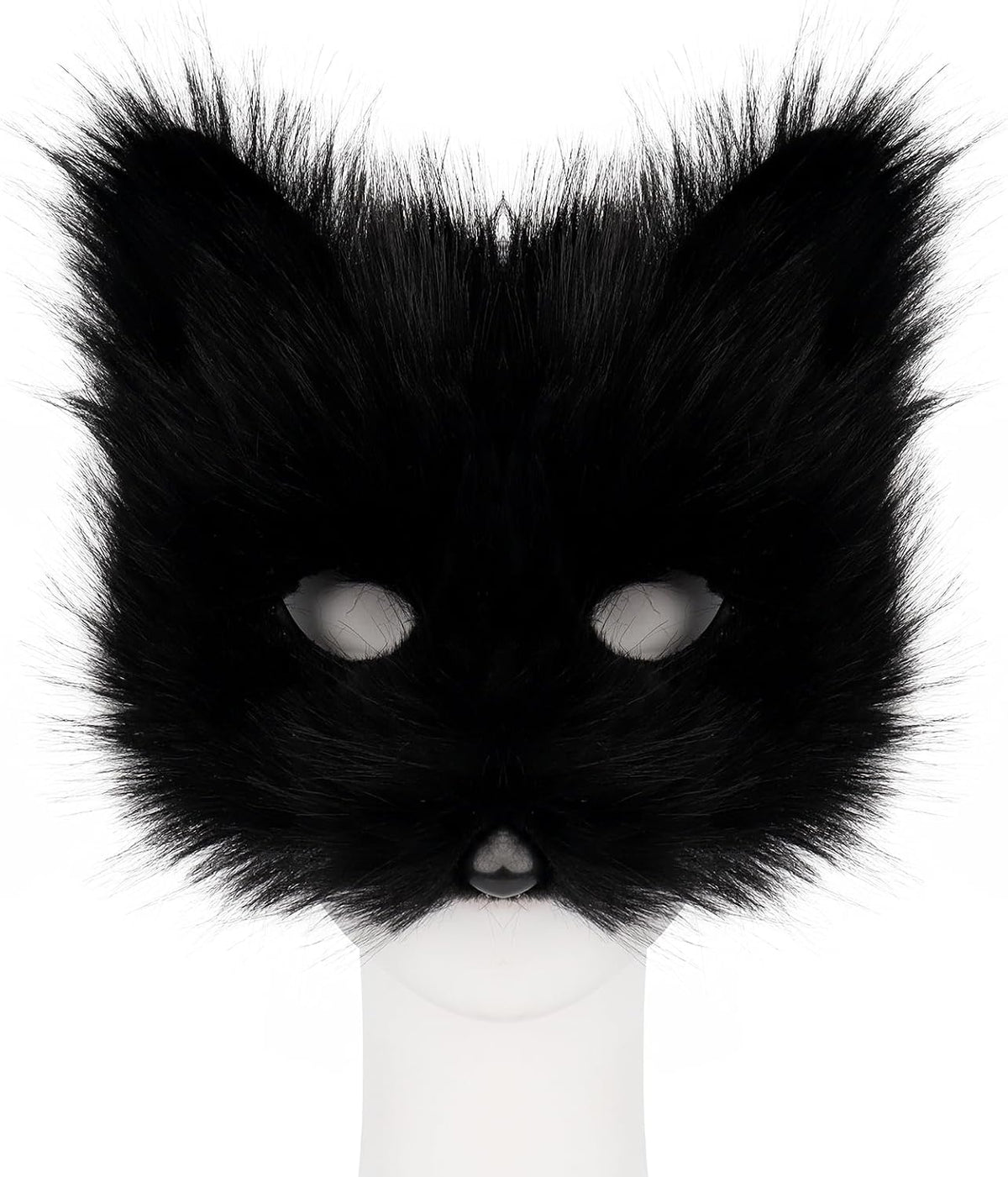 COSYEARS Cat Fox Mask Tail and Paws Gloves Set Furry Animal Therian Kit Masquerade Halloween Costume Accessory