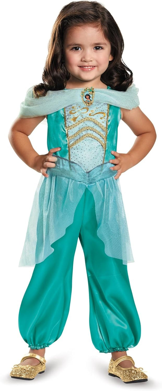 Disney Alladin Jasmine Toddler Costume, Officially Licensed Disney Princess Halloween Dress-Up, Size (4-6x)