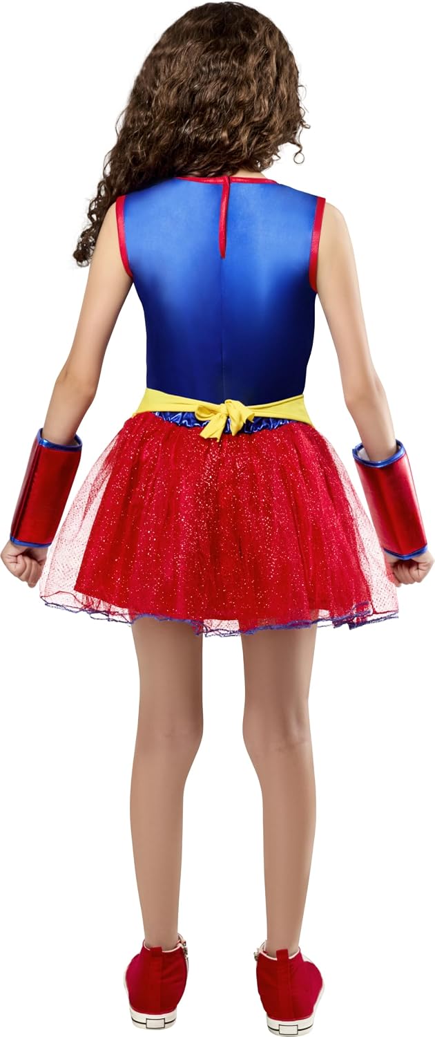 Rubies at Party City DC Comics Superheroes: Supergirl Costume Dress for Kids, Girl's Medium