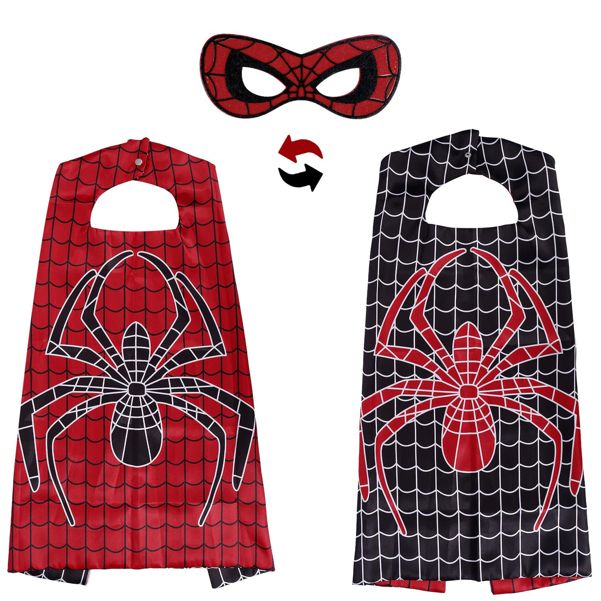 InPoTo Superhero Capes for Kids,Hero Capes and Masks Fit for 4-12years old boy and girls Dress up and Holiday Costumes.