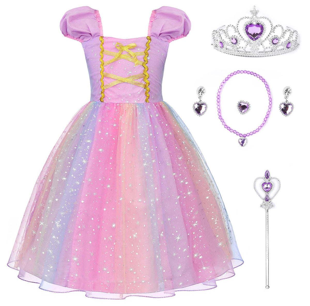 JerrisApparel Girl Princess Costume Dress for Birthday Party