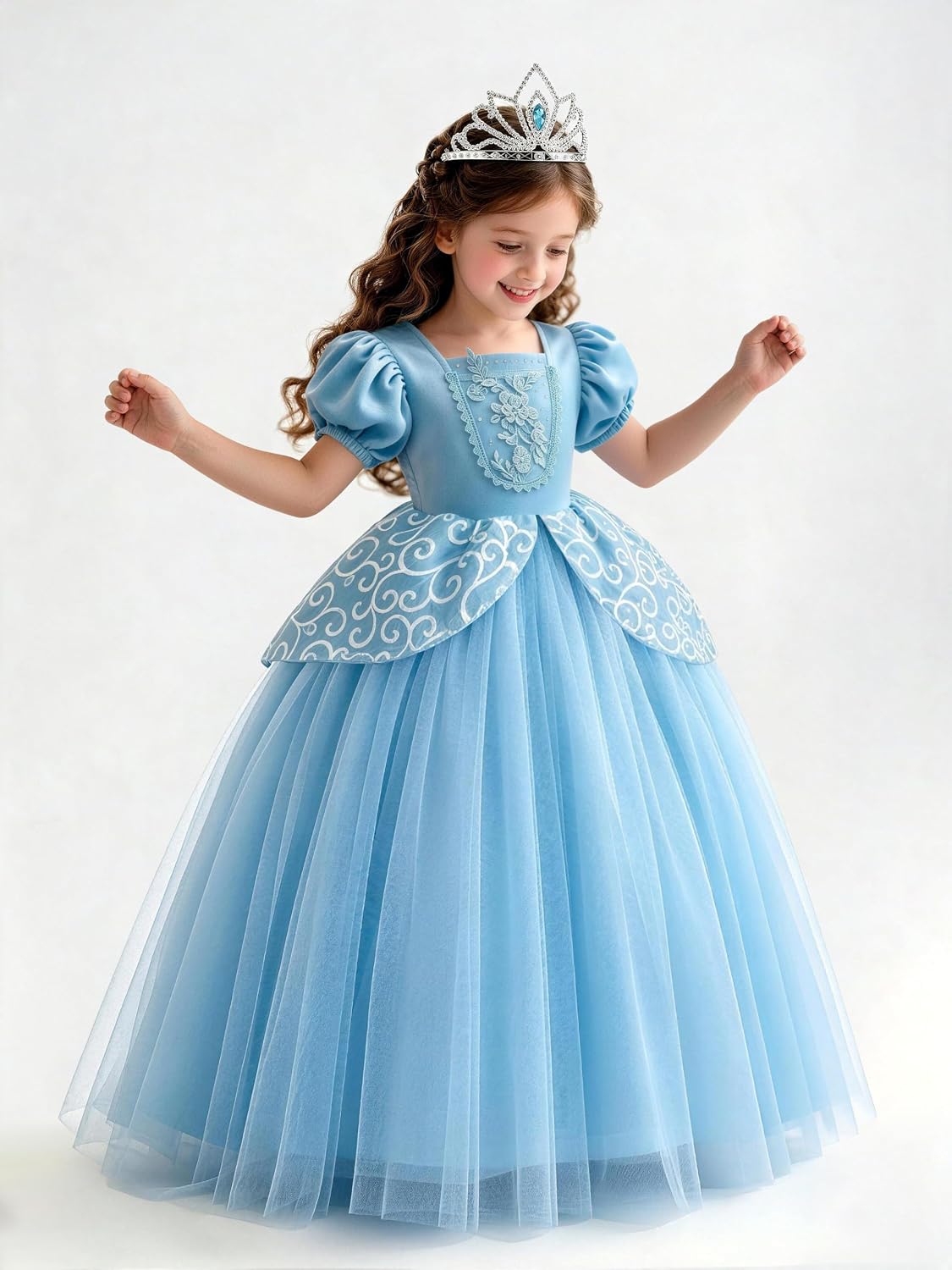 3-9 Year Light Up Princess Costume with Music Sync＆App Control for Birthday