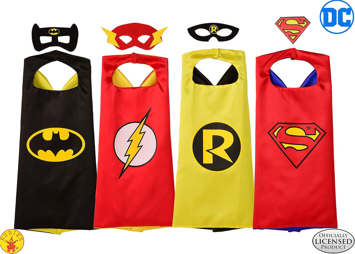 Rubies DC Comics Superheroes: Superhero Cape and Accessory Set for Kids, Boy's One Size