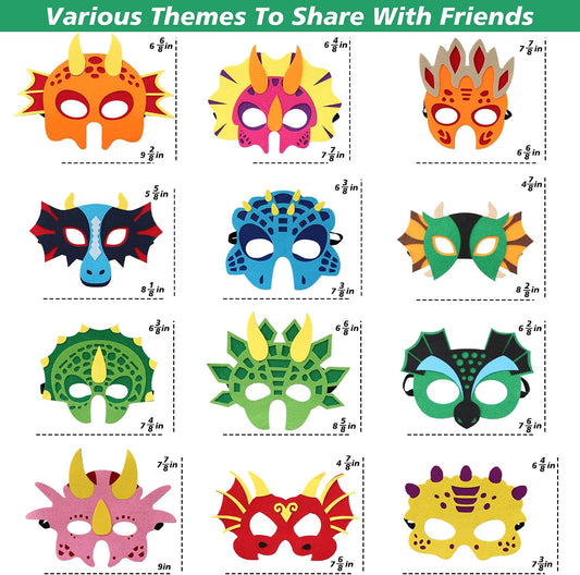 Felt Masks for Kids Party Masks Birthday Masquerade Supplies Decorations Halloween Masks