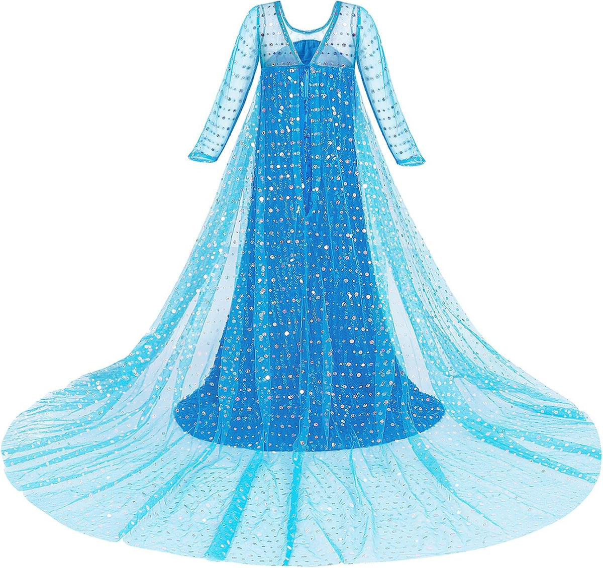 Aoiviss Princess Dresses for Girls Luxury Sequin Princess Costume Blue