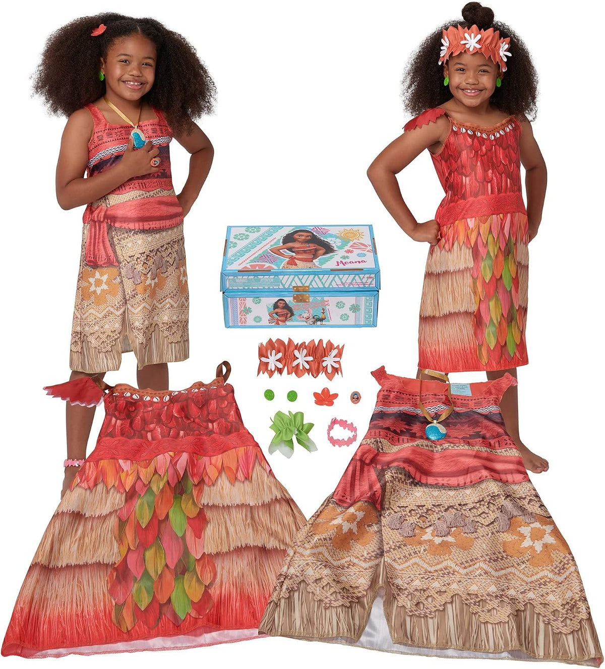 Disney Princess Dress Up Moana Trunk 11-Pc Island Set 4-6X