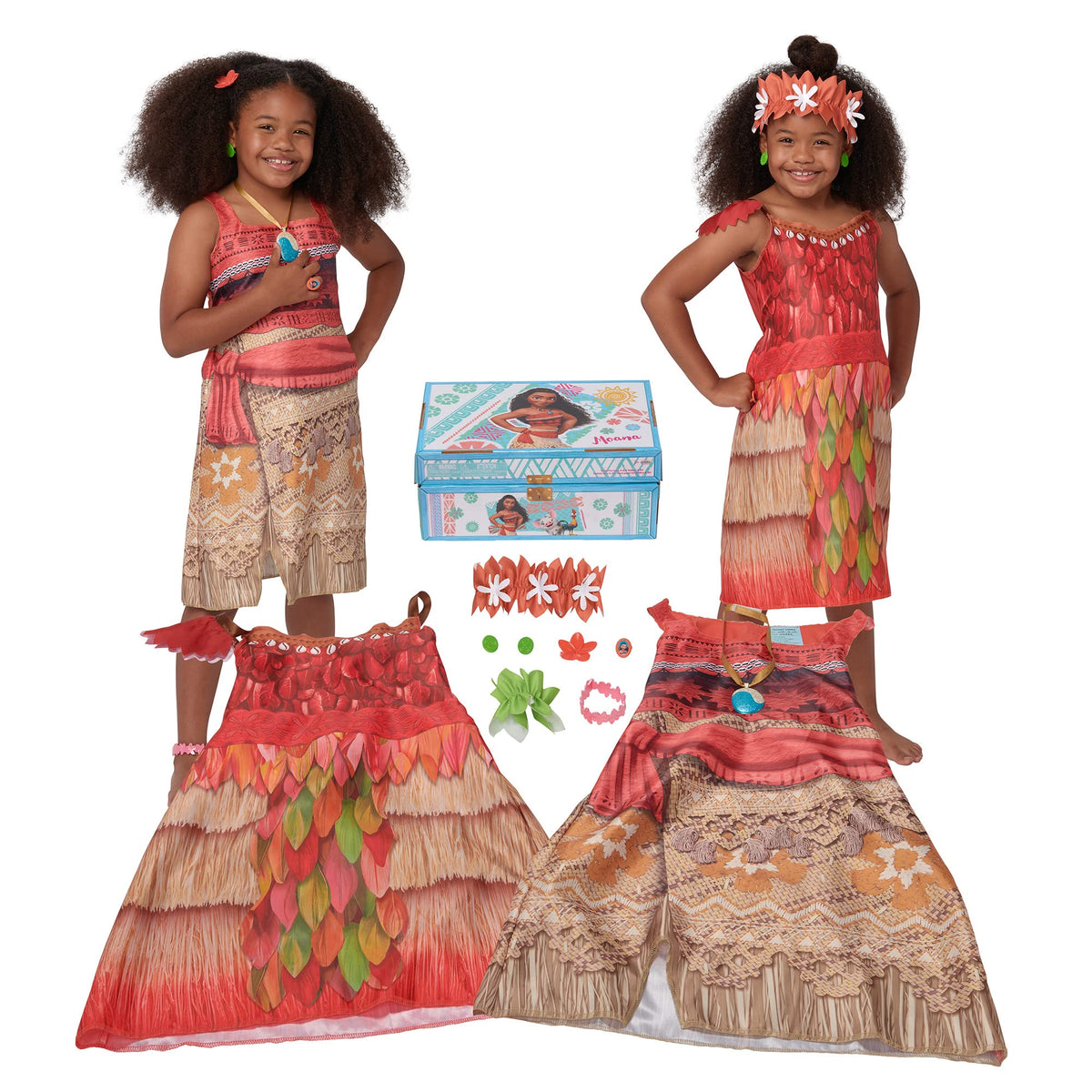 Disney Princess Dress Up Moana Trunk 11-Pc Island Set 4-6X