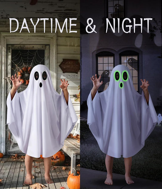 Ghost Costume for Kids,Boy Girl Toddler Ghost Halloween Costume boo Cloak