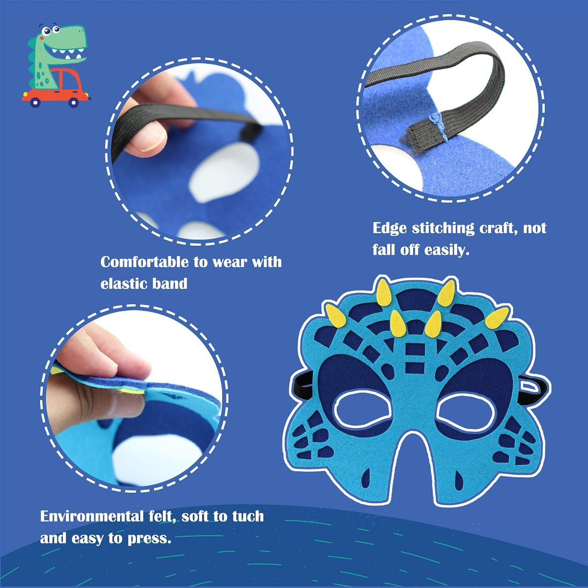 Felt Masks for Kids Party Masks Birthday Masquerade Supplies Decorations Halloween Masks