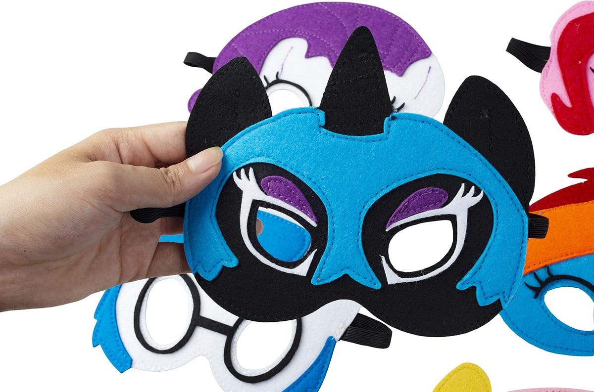 TEEHOME 12PCS My Pony Masks for Little Girls Birthday Party Favors