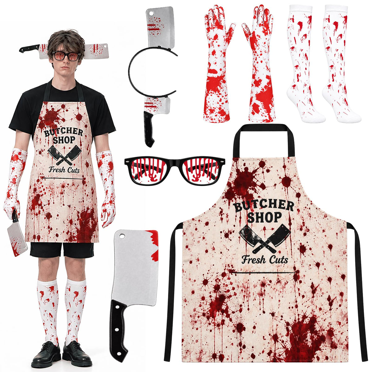 Halloween Butcher Costume Set