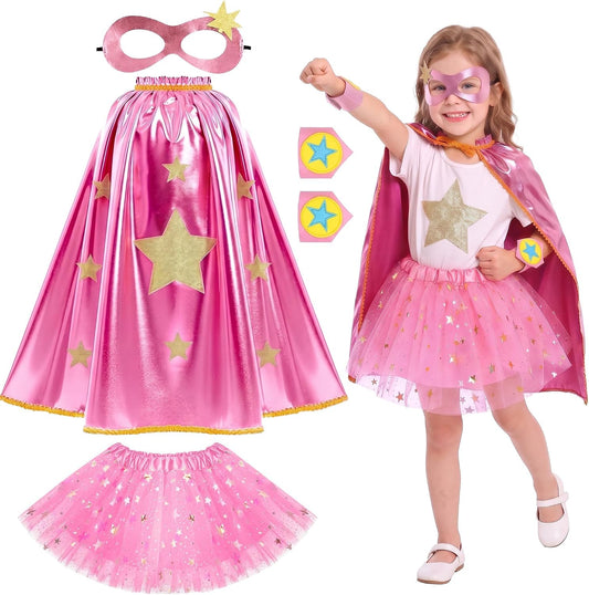 Superhero Capes for Kids Toddler Superhero Costumes for Girls 3-8 Age