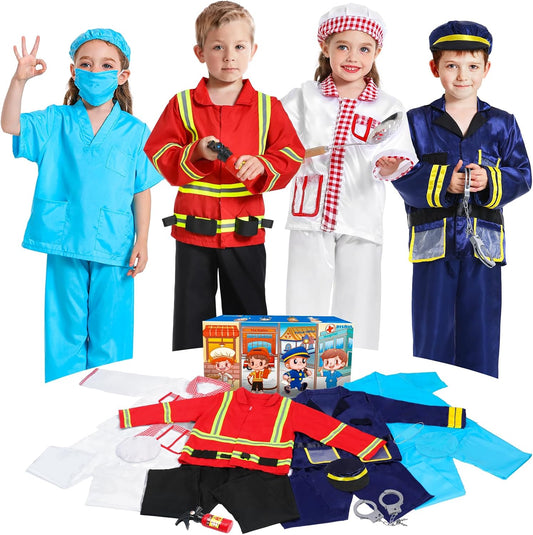 DISHIO Dress Up Clothes for Kids Pretend Role Play Costumes Trunk