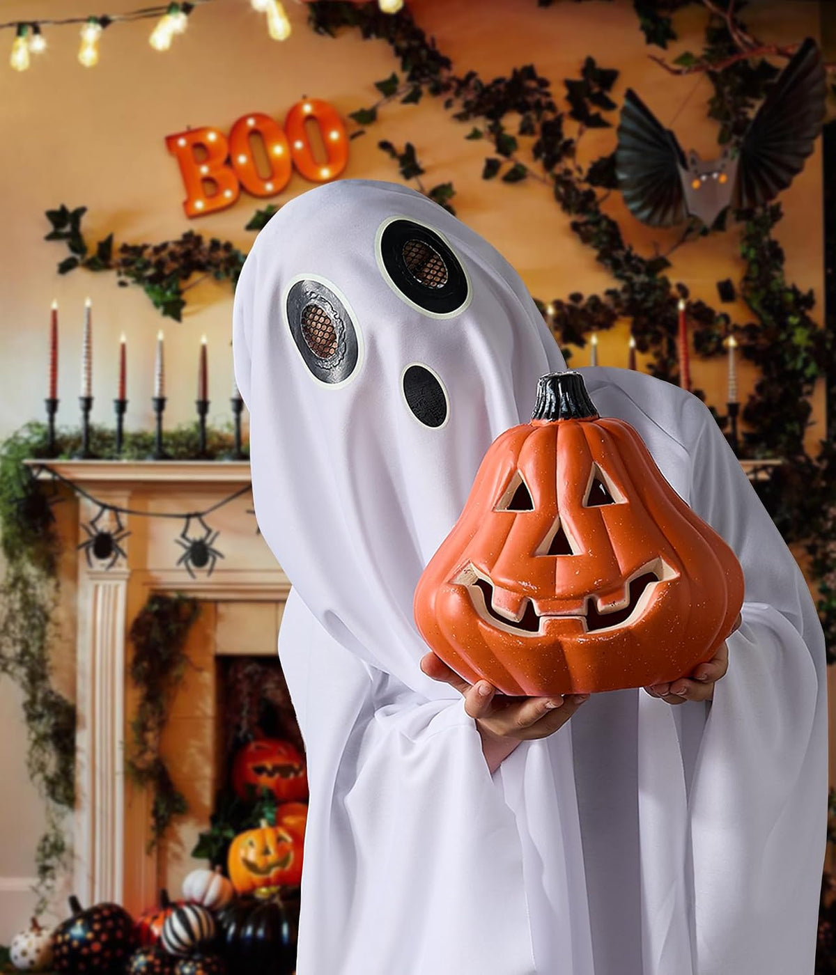 Ghost Costume for Kids,Boy Girl Toddler Ghost Halloween Costume boo Cloak