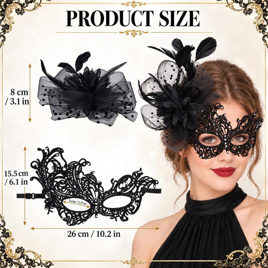 Lace Masquerade Masks for Women for Dress up