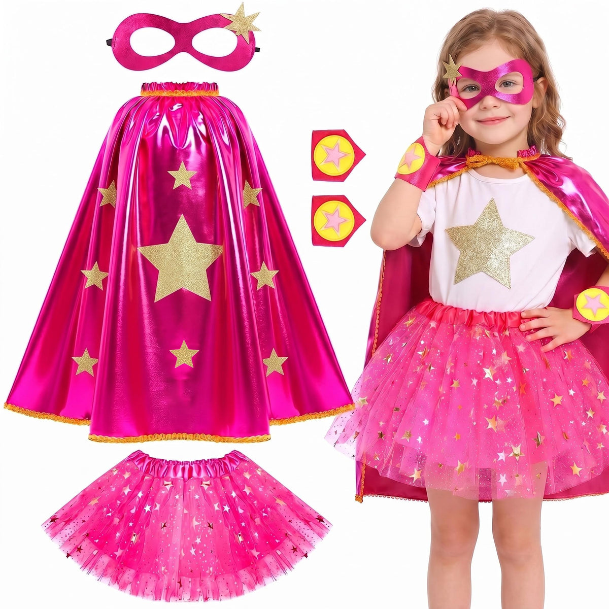Superhero Capes for Kids Toddler Superhero Costumes for Girls 3-8 Age
