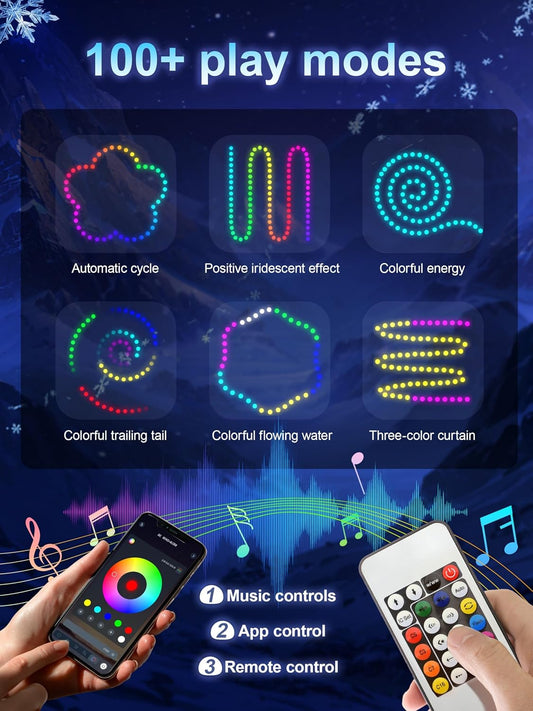 3-9 Year Light Up Princess Costume with Music Sync＆App Control for Birthday