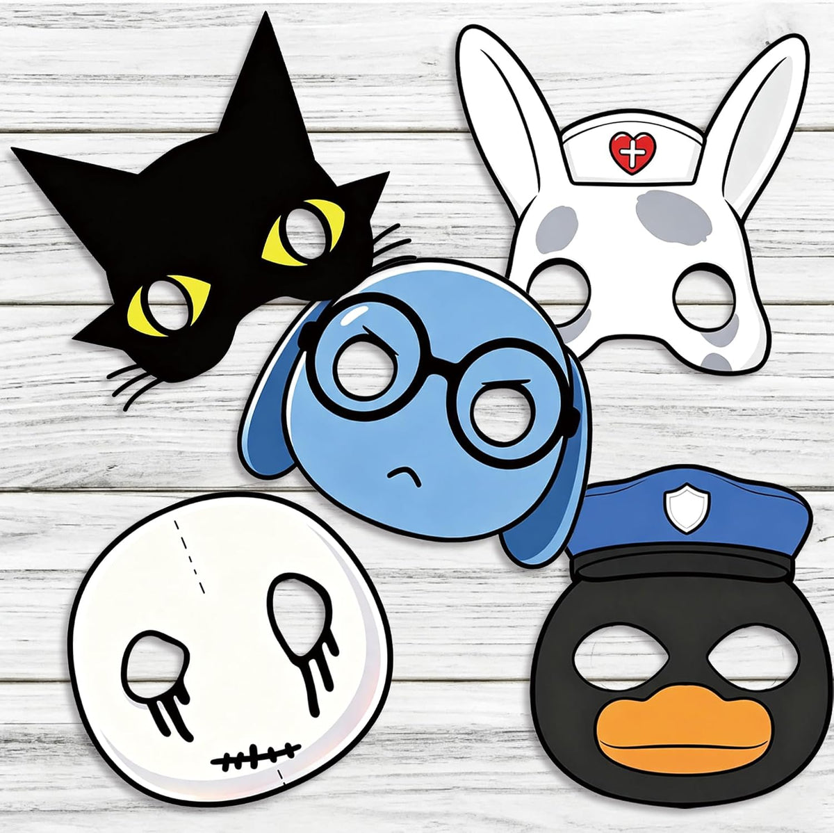 Animal Hospital 12Pcs Birthday Party Masks Supplies Halloween Christmas Birthday Party Favors