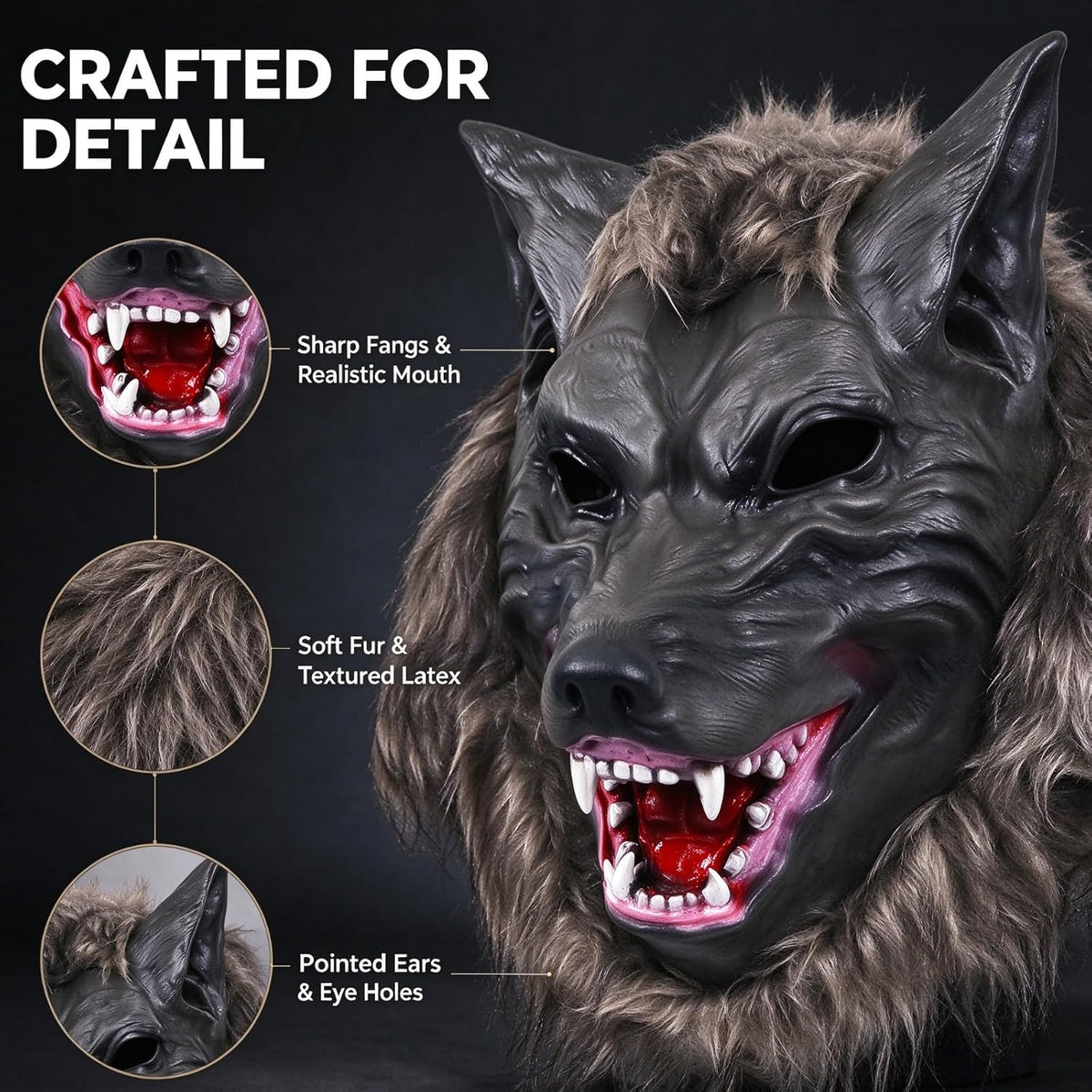 Holloween Horror Mask Party Cosplay Costume Werewolf Dress Up Mask
