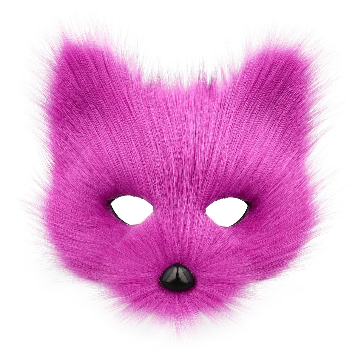 Animal Fox Wolf Mask Halloween Party Cosplay Costumes Props Plush Cat Half Face Masks Carnival Christmas Masquerade