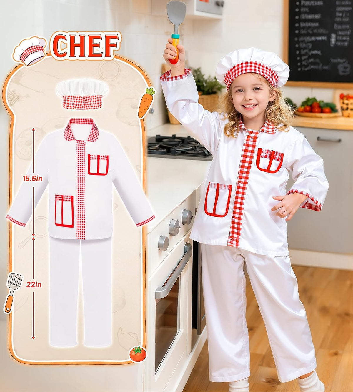 DISHIO Dress Up Clothes for Kids Pretend Role Play Costumes Trunk