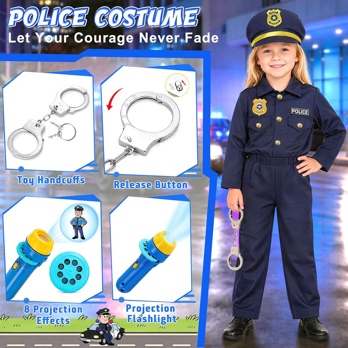 IVENRXIU dress up clothes,4-in-1 Role-Play Halloween Costumes for Ages 3–8