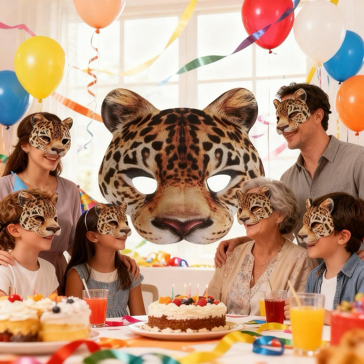 1Pcs Halloween Half Face Masquerade Masks Animal Leopard Masks for Halloween Carnival Party Dress Up Costume Props