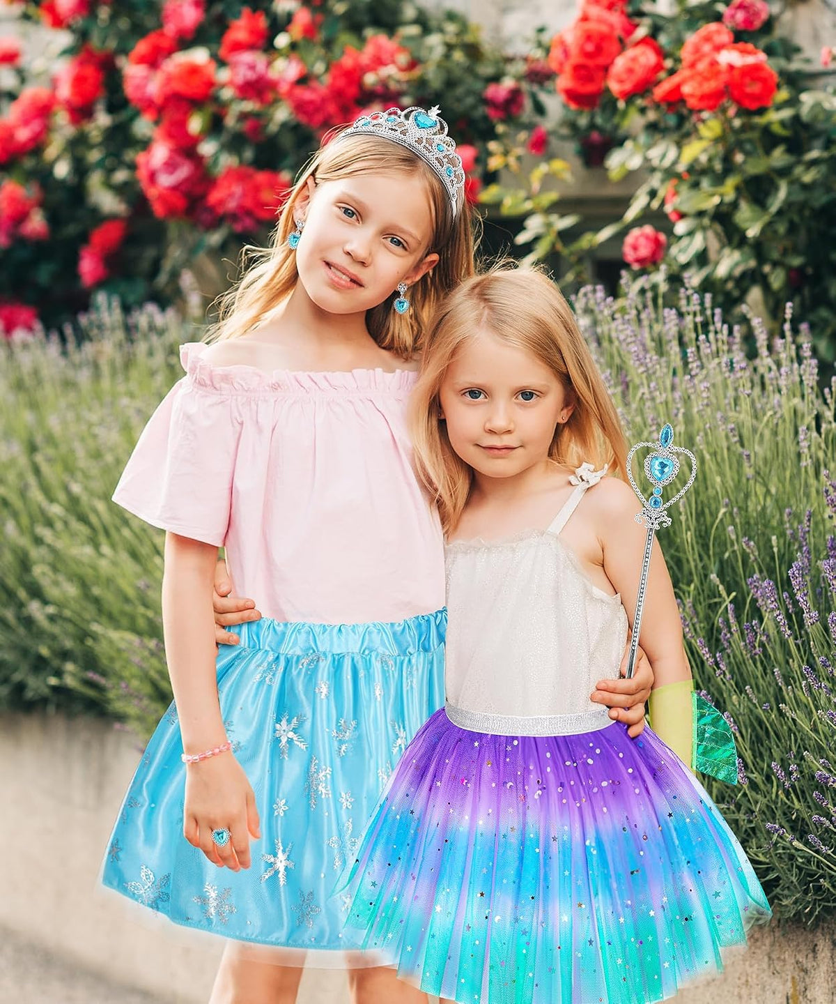 Little Girls Dress Up Costume Set, Fairy Mermaid Princess Dress Up Clothes