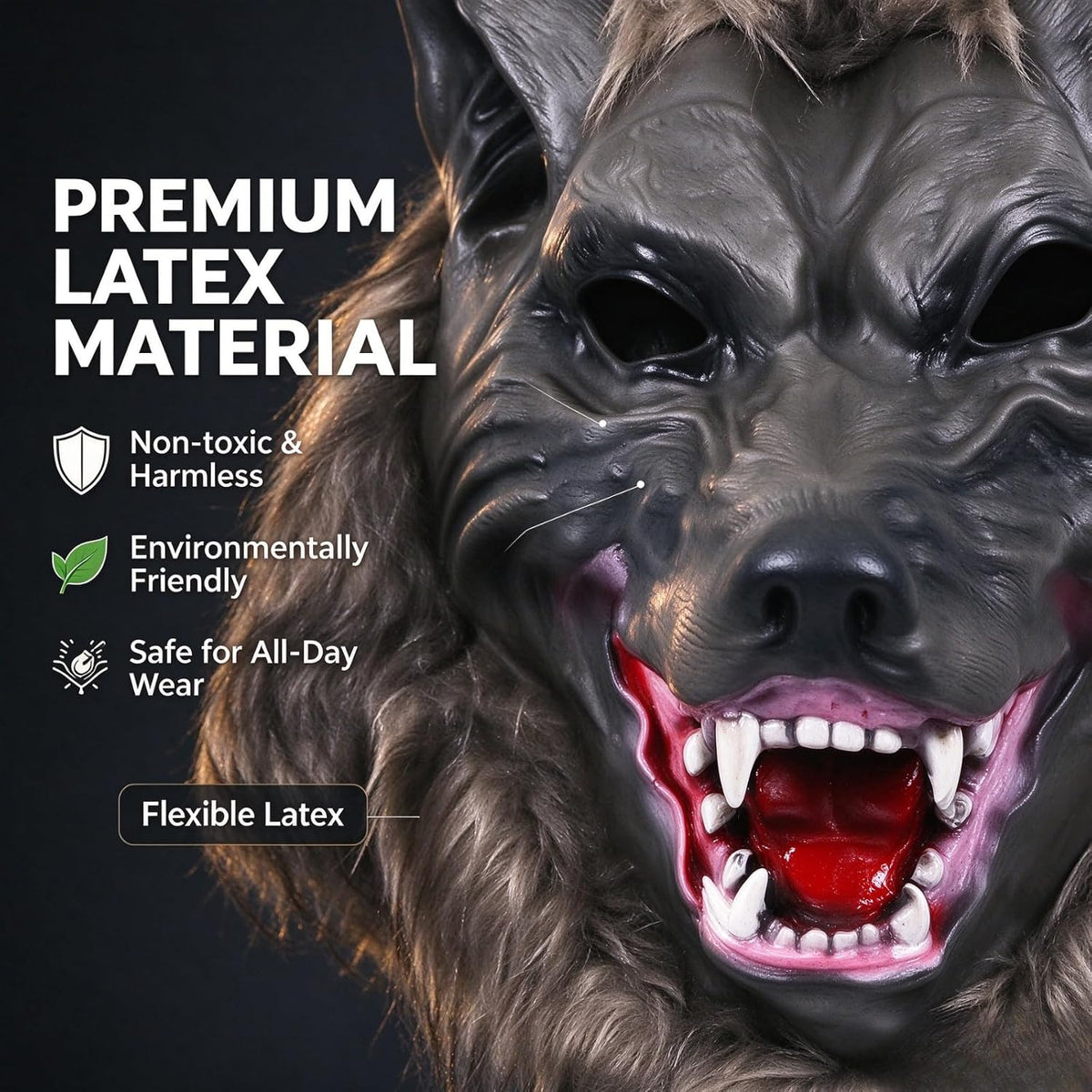 Holloween Horror Mask Party Cosplay Costume Werewolf Dress Up Mask