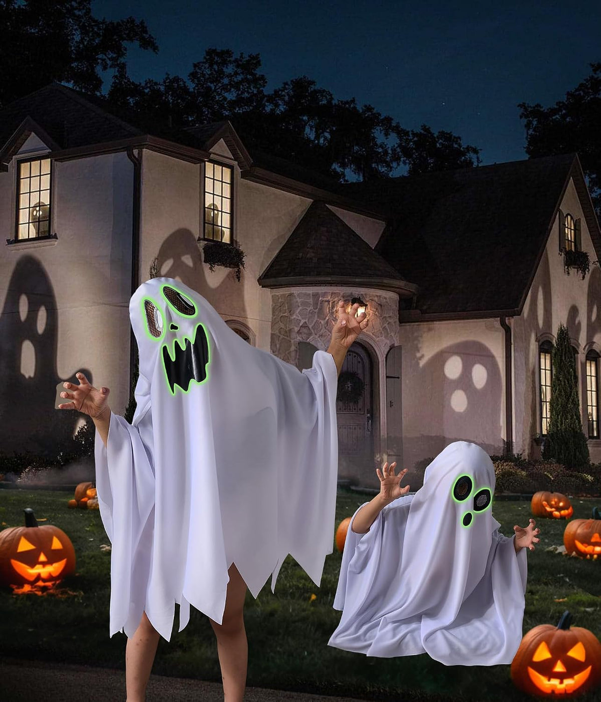 Ghost Costume for Kids,Boy Girl Toddler Ghost Halloween Costume boo Cloak
