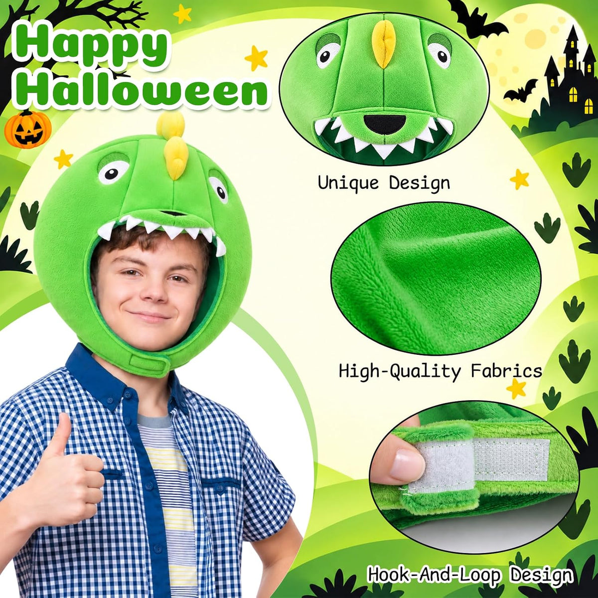 Funny Animal Hat,Plush Costume Hat Mask for Halloween & Party