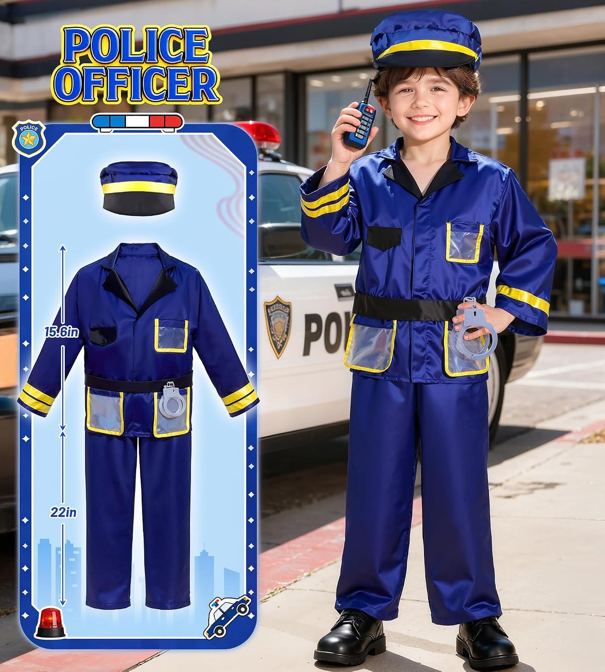 DISHIO Dress Up Clothes for Kids Pretend Role Play Costumes Trunk