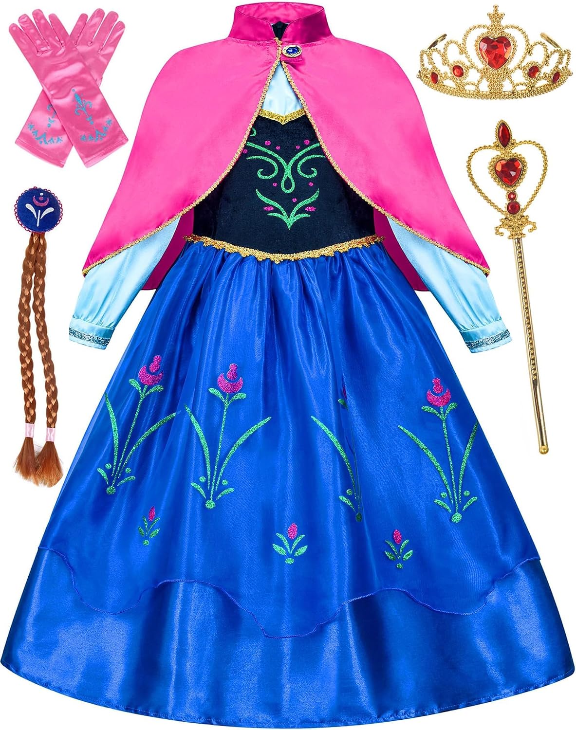 Avady Princess Dress for Girls Princess Costumes Kids Cosplay Dress Up