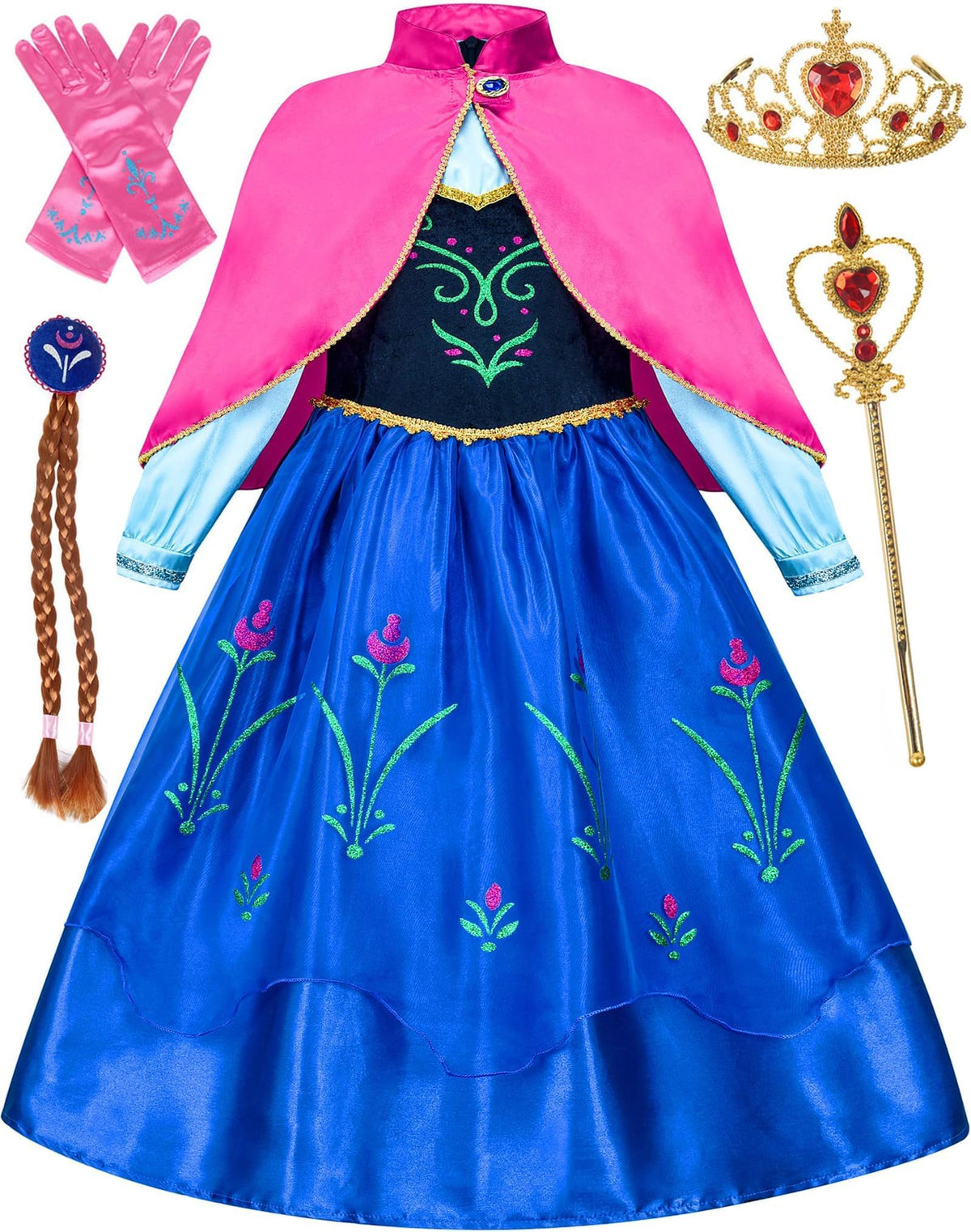 Avady Princess Dress for Girls Princess Costumes Kids Cosplay Dress Up