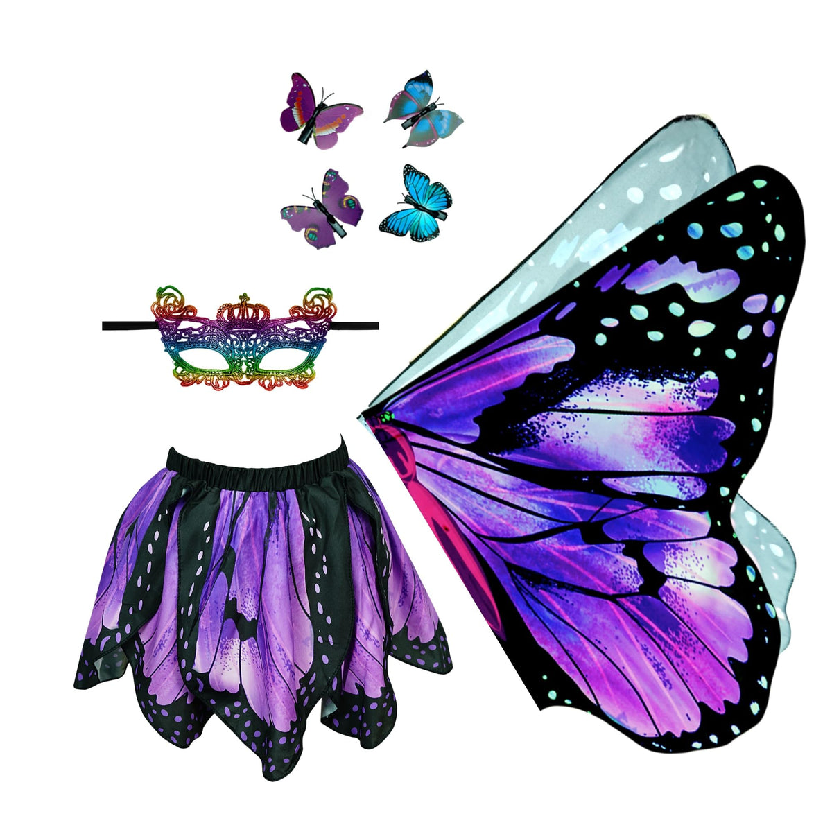 Niurui Kids Fairy Butterfly Wings Costume for Girls Halloween Toddler Dress Up Play Costumes Christmas Party Favors Gifts