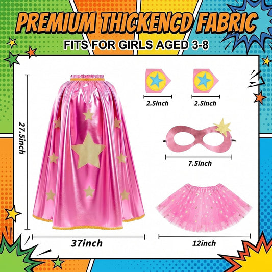 Superhero Capes for Kids Toddler Superhero Costumes for Girls 3-8 Age