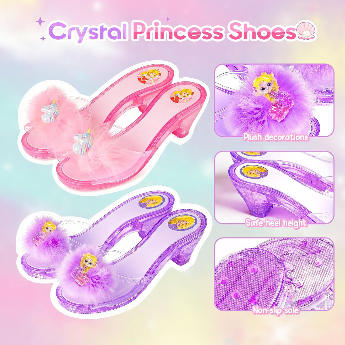 Princess Dress Up Clothes Princess Shoes, Mermaid Unicorn Dress Up Costumes