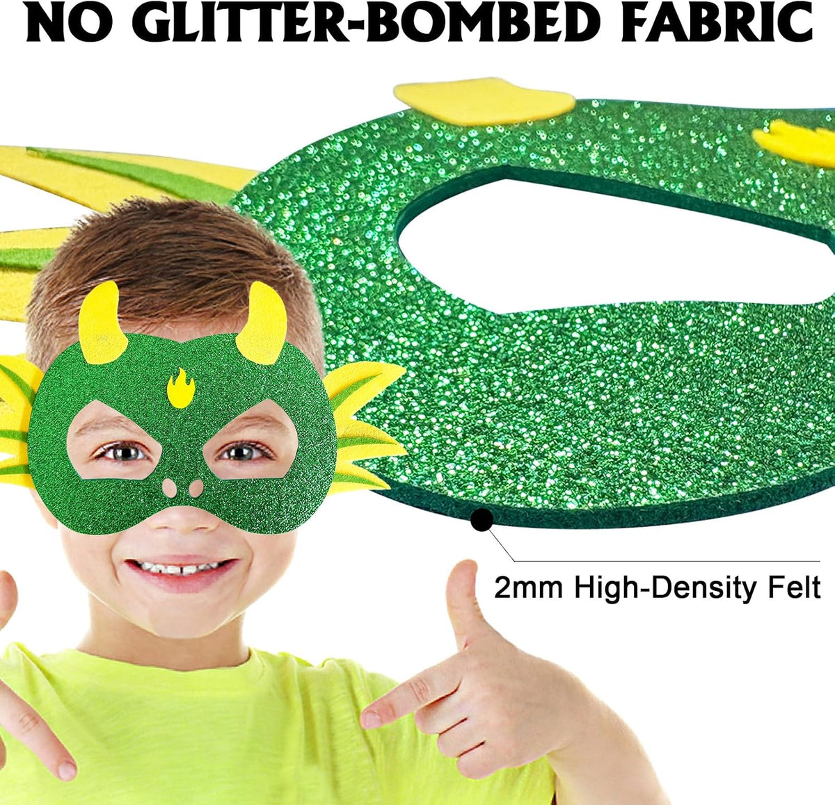 iROLEWIN Hooded Dragon-Wings-Costume for Toddler Kids Dress-Up Mask Gloves