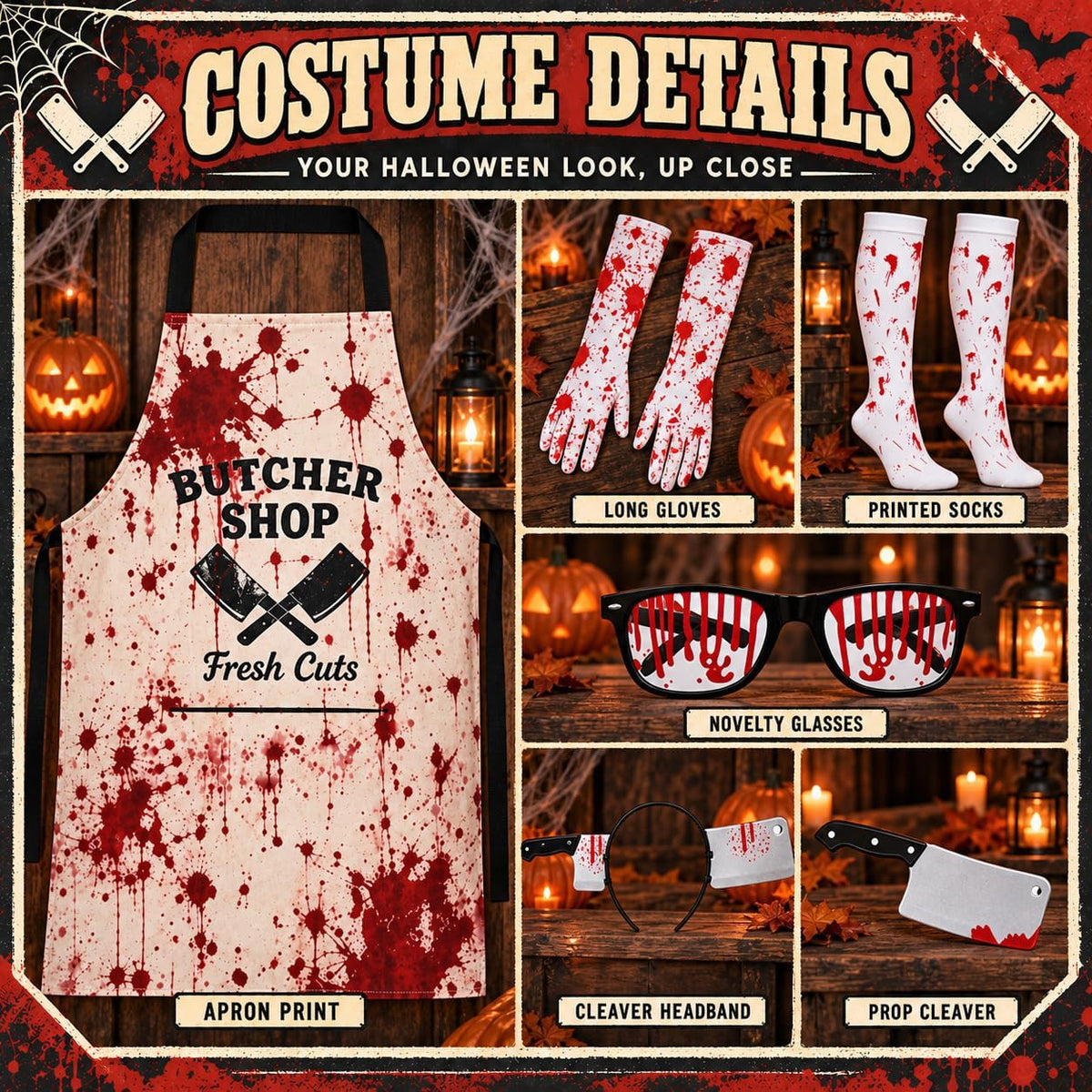 Halloween Butcher Costume Set
