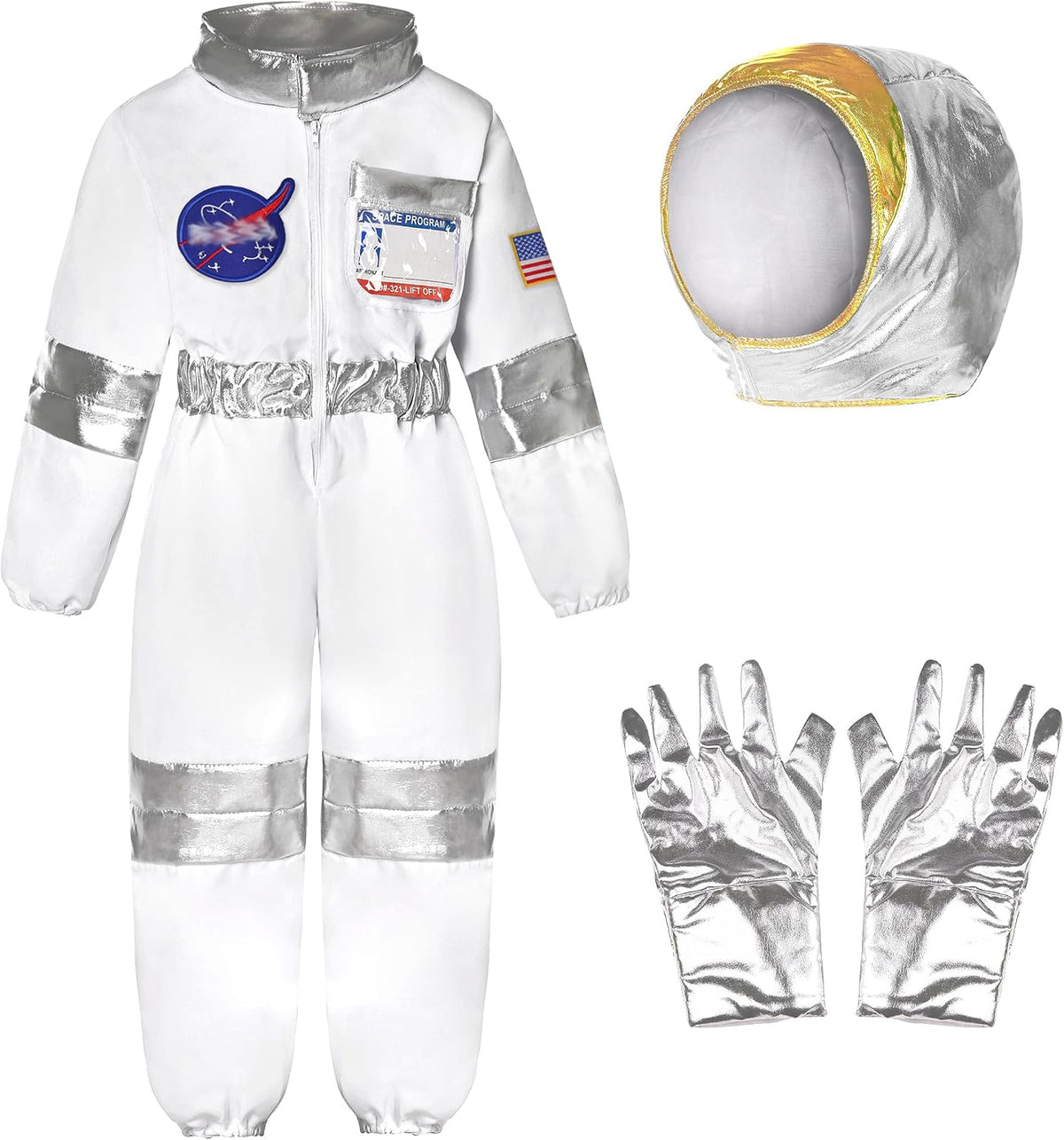 Pilot Costume Kids Astronaut Costume for Boys Girls Space Pretend Dress Up Cosplay Birthday Gifts Halloween