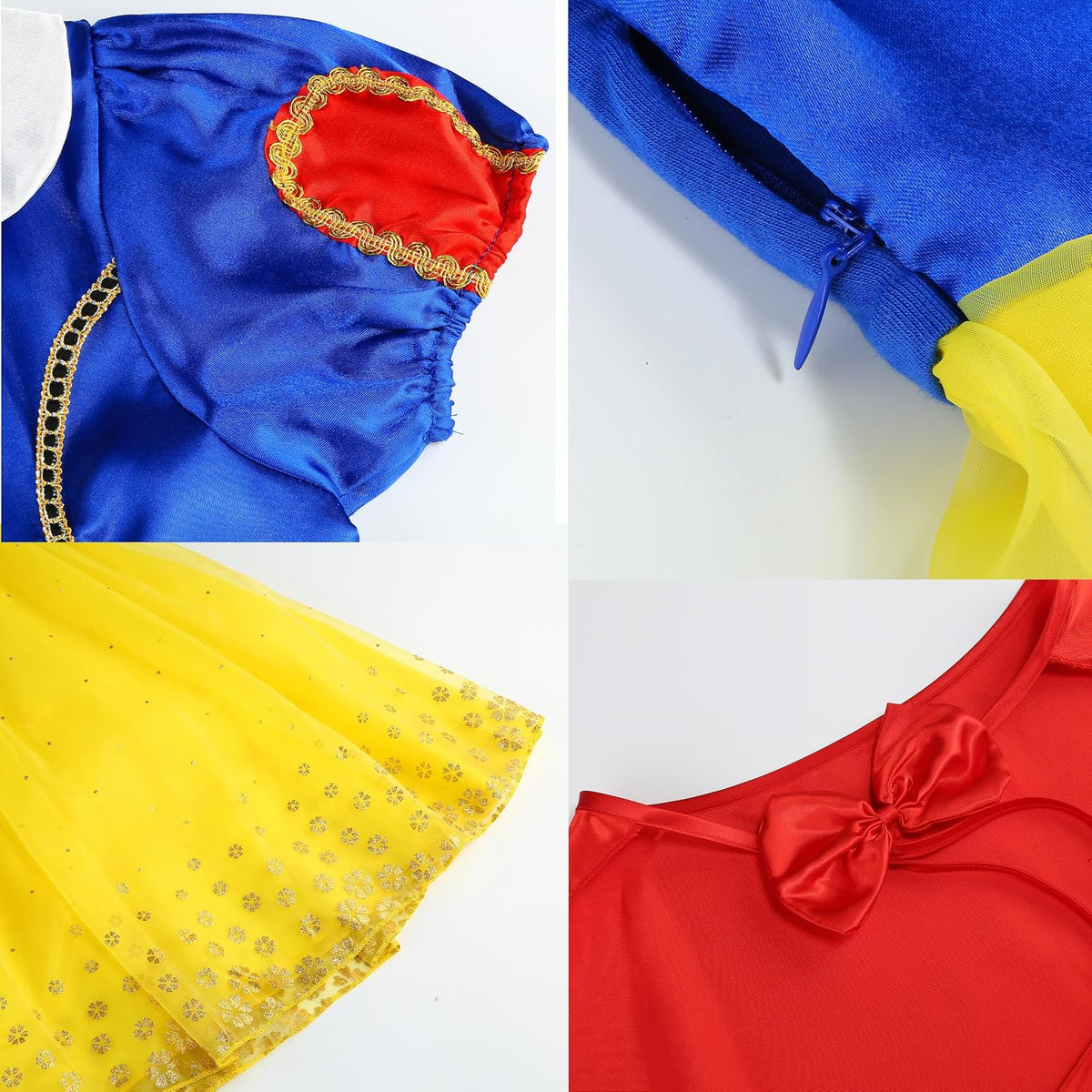 Princess Costume Dress for Girls Princess Dress Up Costume Birthday Party Halloween Cosplay with Accessories