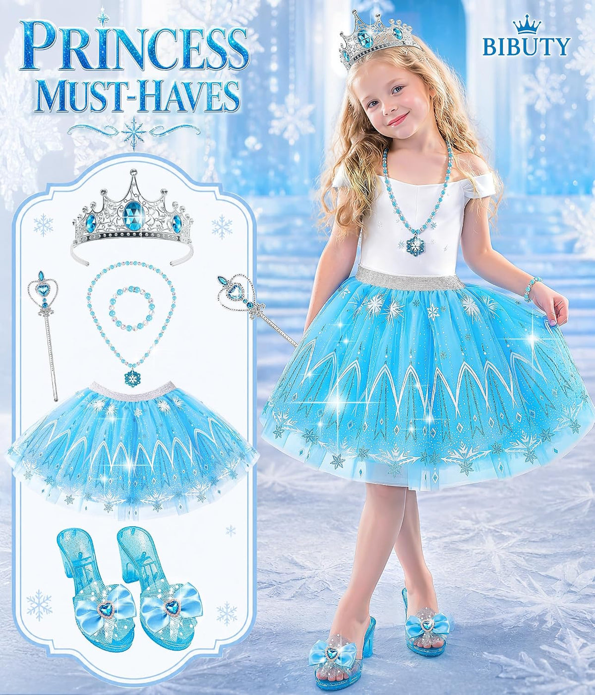 Princess Dress Up Clothes for Little Girls, Toddler Princess Dress Up Girls