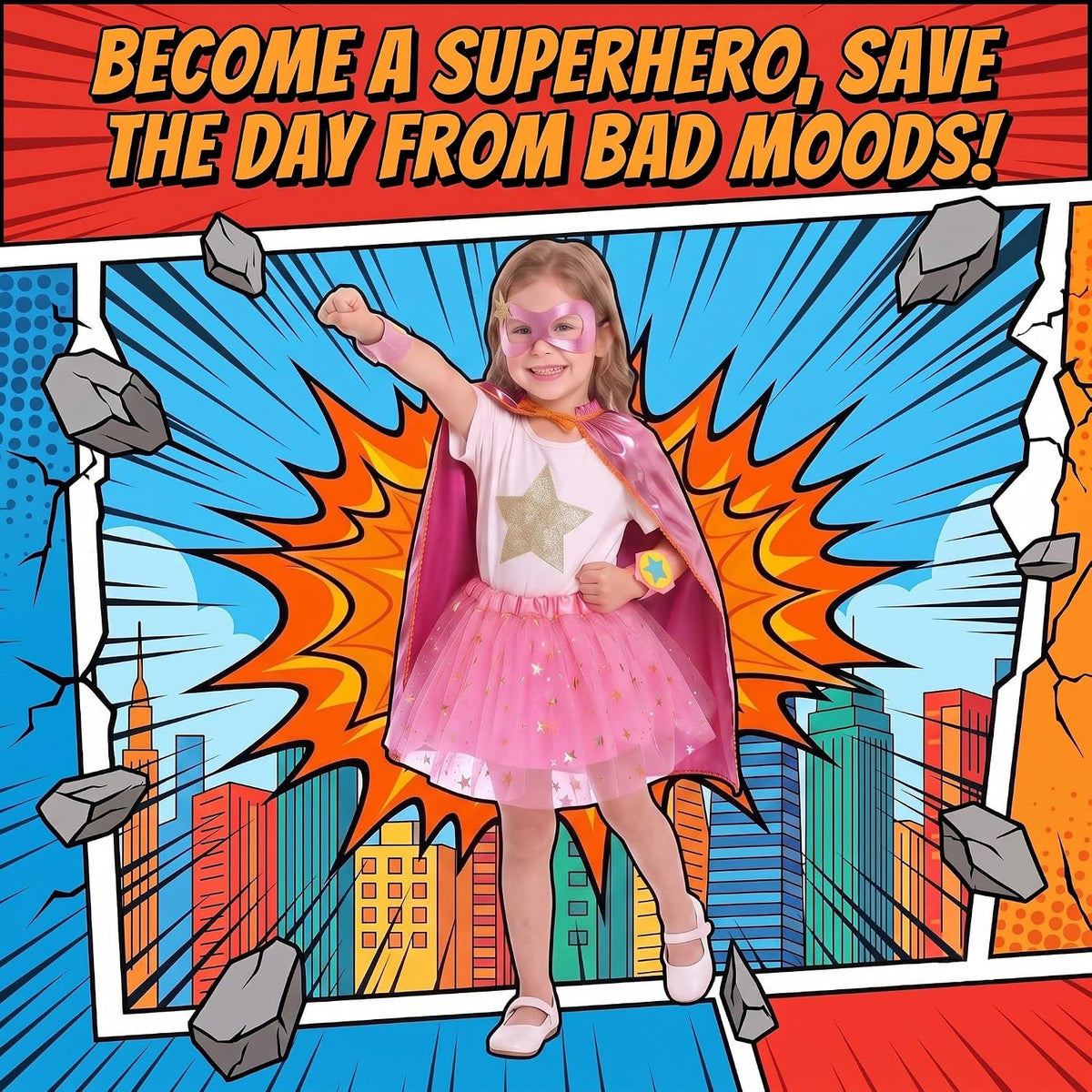 Superhero Capes for Kids Toddler Superhero Costumes for Girls 3-8 Age